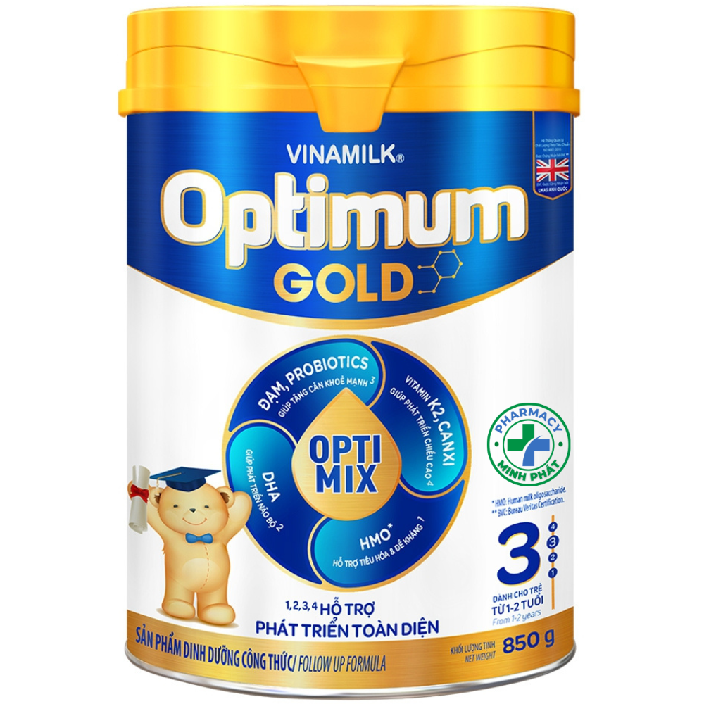 Vinamilk Optimum Gold 3, 850g, 1-2 tuổi